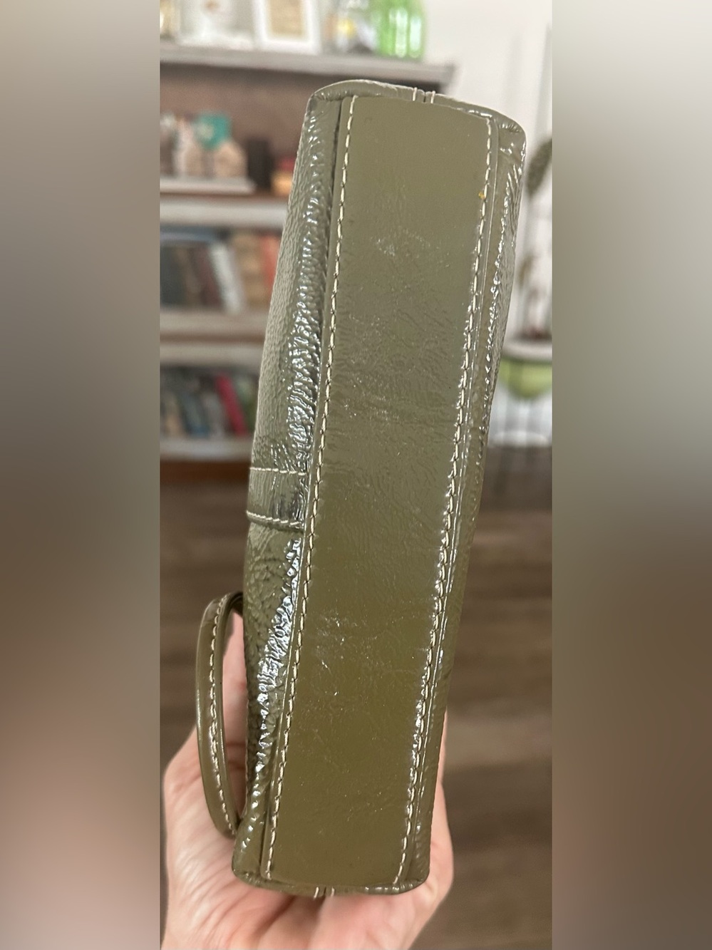 Vintage coach green patent leather pouch/ wristlet - Picture 5 of 15